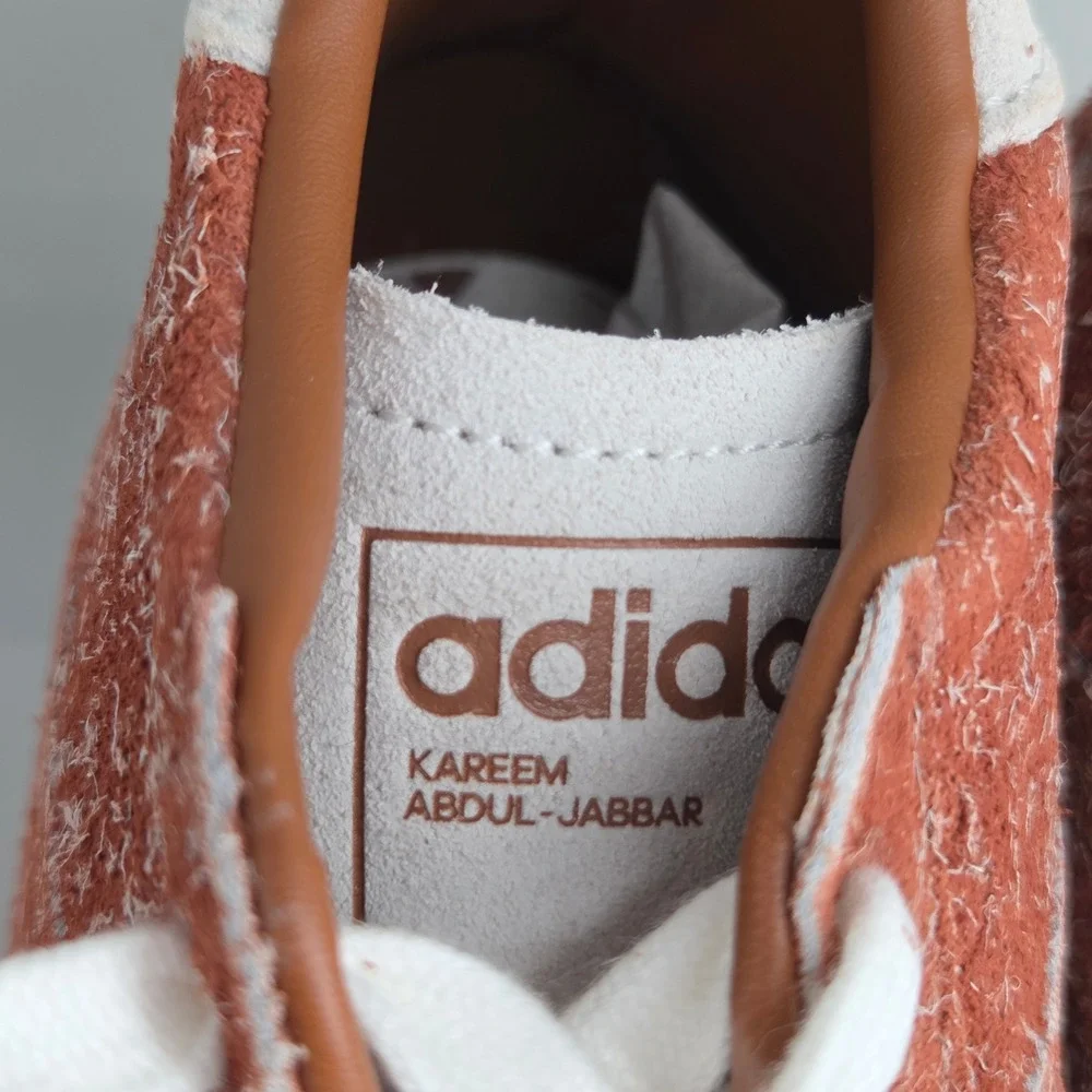 Adidas Jabbar Hi‎ Mens 8 Burnt Orange Hairy Suede High Top Sneakers Retro Sporty